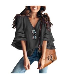 Stylish black top or blouse